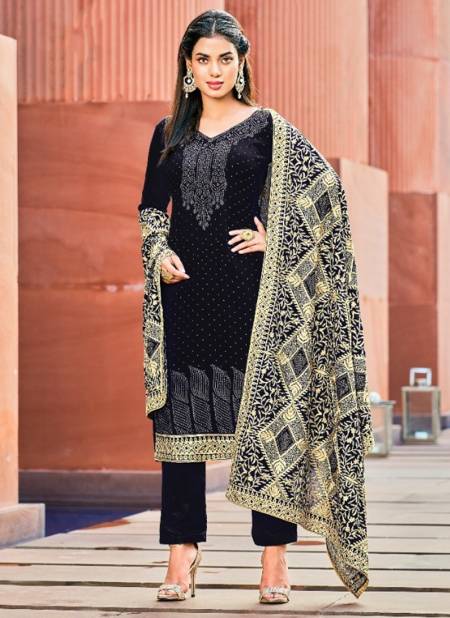 Black Colour Vouch Naari 4 Georgette Designer Fancy Festive Wear Salwar Suit Collection 933
